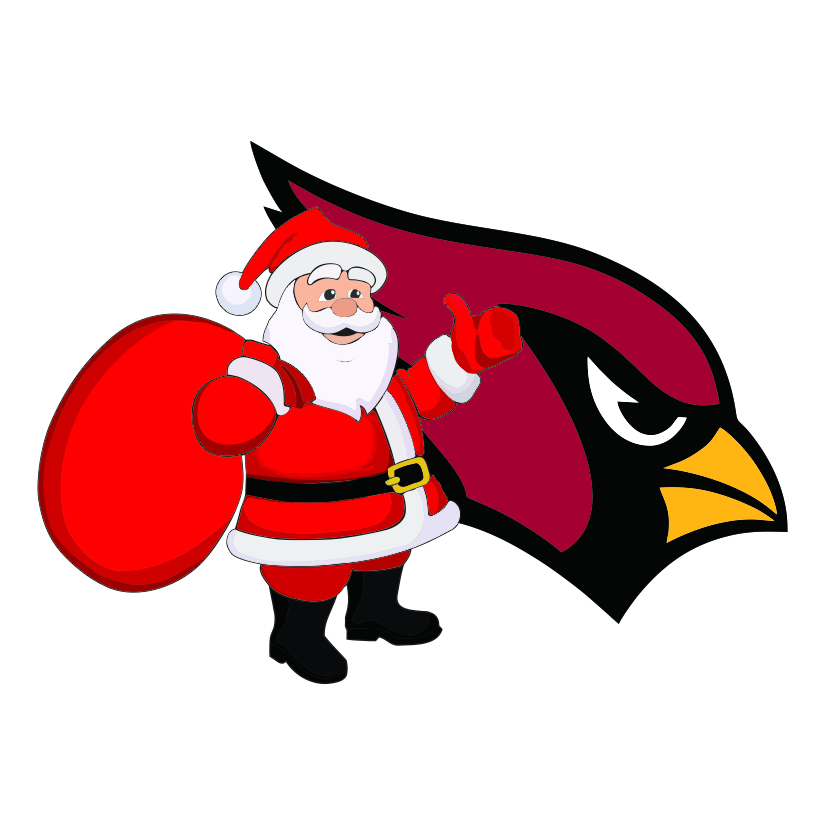 Arizona Cardinals Santa Claus Logo iron on paper